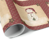 Land Snowman Wrapping Paper Cadeaupapier (Rol Hoek)