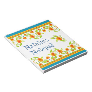 Land Style Marigolds Border Notitieblok of Jotter