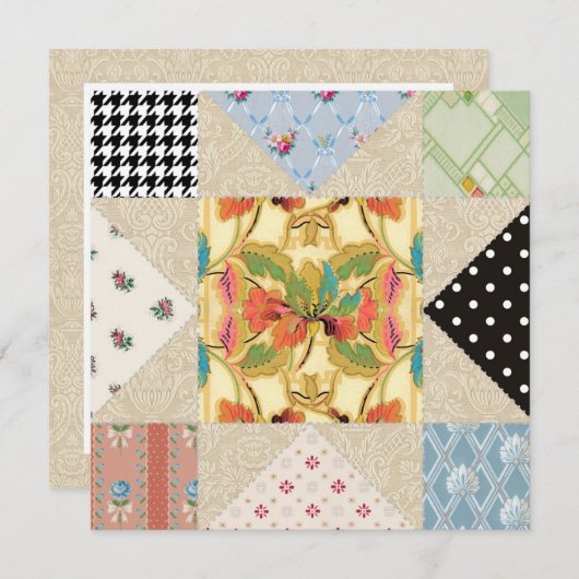 land Style Quilt Housewarming Party Kaart (Voorkant / Achterkant)