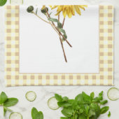 Land Style Yellow Cheick Sunflower Theedoek (Gevouwen)