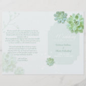 LAND Succulent Cactus Wedding Bi Fold Program (Voorkant)