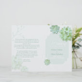 LAND Succulent Cactus Wedding Bi Fold Program (Staand voorkant)