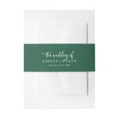 Land Sunflower Emerald Green Coordinate Wedding Uitnodigingen Wikkel (Voorkant Voorbeeld)