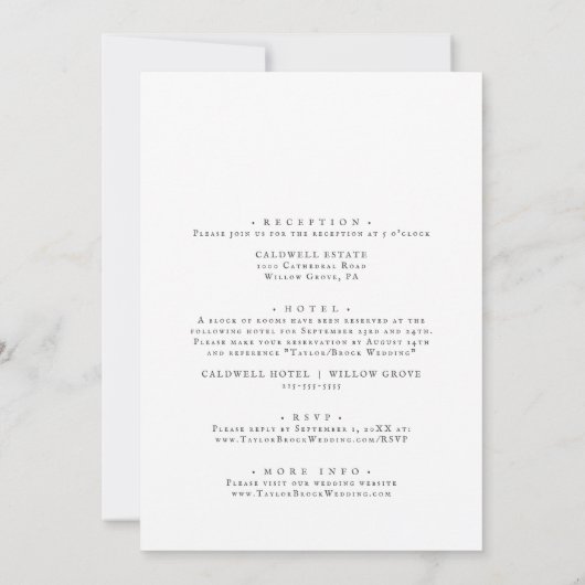 Land Sunflower Front and Back Wedding Kaart (Achterkant)