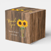 Land Sunflower Mason Jar - Dank u wel Bedankdoosjes (Achterkant)