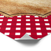 Land Sunflower Red Gingham Poster (Hoek)