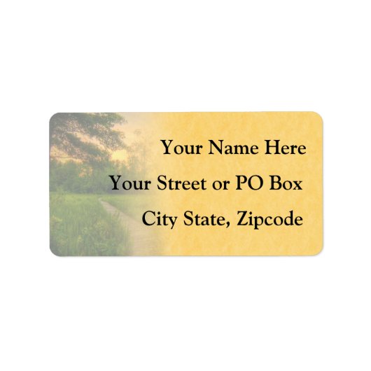 Land Sunset Weddenschap Etiket (Voorkant)