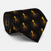 Land Surveyor Compass Tripod Pattern Black Stropdas (Opgerold)