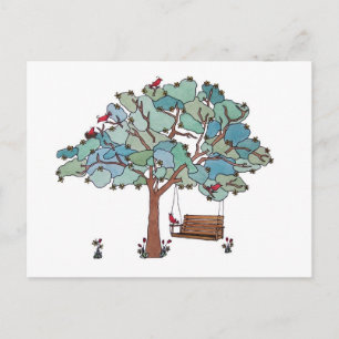 Land Swing Verplaatsend Nieuw Adres Aankondigingskaart