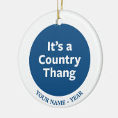 Land Thang Keramisch Ornament (Links)
