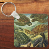  Land Tortoise Zee Schildpadden van Ernst Haeckel Sleutelhanger (Voorkant)