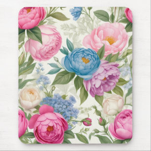 Land Tuin Rozen en pioenen Bloemen Muismat