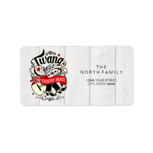 Land Twang Red/Black ID464 Etiket