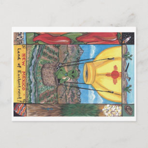 "Land van bestemming" Nieuw-Mexico-briefkaart Briefkaart