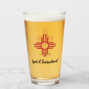 Land van bestemming Zia Sun Symbol Beer Glass Glas