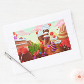 Land van chocolade rechthoekige sticker