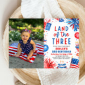 Land van de Drie 4e Juli 3e Verjaardag Kaart