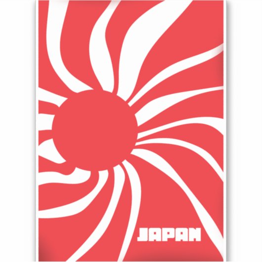 Land van de Rising Sun - Japan Sticker (Voorkant)