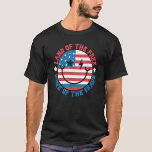 Land van de Vrij Vanwege de Dappere Patriottische T-shirt