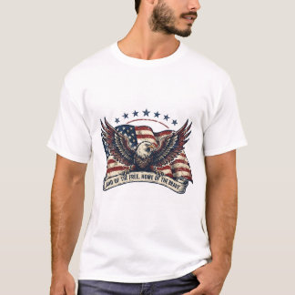 Land van de Vrije Amerikaanse Vlag Patriottische A T-shirt