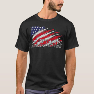 Land van de Vrije vanwege de dappere veteranen Da T-shirt