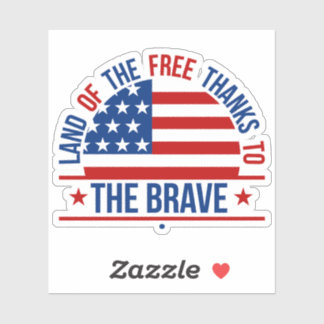 Land Van De Vrijen Dankzij De Dappere Patriottisch Sticker