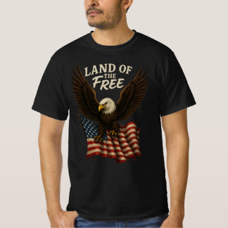 Land van het gratis Bald Eagle T-shirt