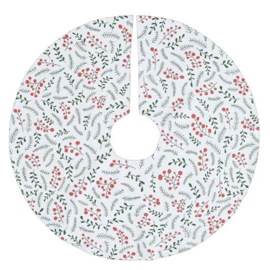 Land van het landbouwbedrijf Rood groen bladpatroo Kerstboom Rok (Voorkant)