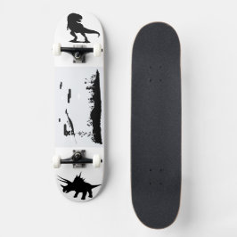 Land van het schaduwgrafisch afbeelding Dinosaurus Skateboard