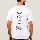 Land van het vrije Amerika t-shirt van 4 juli (Achterkant)