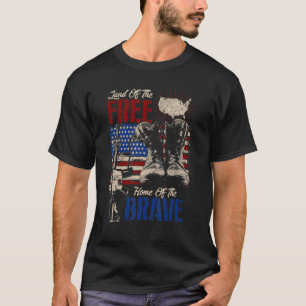 land van het vrije huis van de Amerikaanse veteran T-shirt