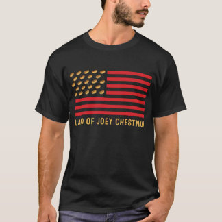 Land van Joey Chestnut Hot Dogs American Flag T-shirt