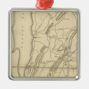 Land van kikkerpunt tot de Croton River Metalen Ornament