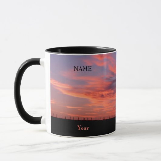 Land van Mok van levende skies koffie (Links)