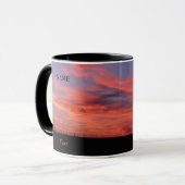 Land van Mok van levende skies koffie (Voorkant links)