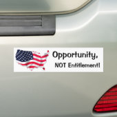Land van opportuniteit Bumpersticker (Op auto)