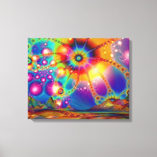 Land van psychedelische verlichting canvas afdruk (Voorkant)