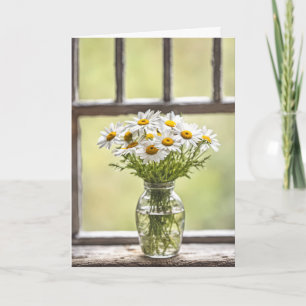 Land Verjaardag Daisy Boeket Kaart