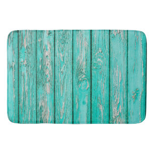 Land vervormd oud blauw groen hout badmat
