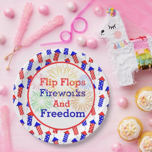 Land vierde juli papieren bordje (Feest)