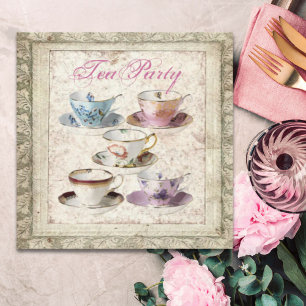 Land Vrijgezellenfeest Tea Party Uitnodiging