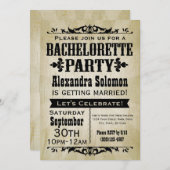  land vrijgezellenfeest uitnodiging (Voorkant / Achterkant)