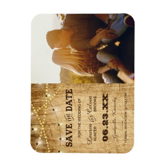 Land Weddenschap Opslaan Datum met foto Magneet (Verticaal)