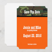 Land Wedding Camo Save the Date Invitations Kaart (Voorkant / Achterkant)