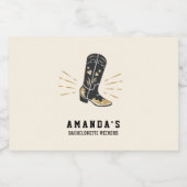 Land Western Bachelorette Mini Etiket (Enkel label)