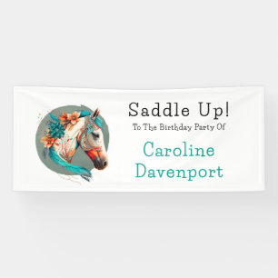 Land Western Boho Paard Verjaardagsfeest Spandoek