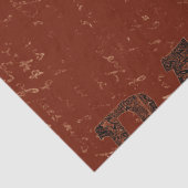 Land Western Bull Skull Rust Red  Tissuepapier (Detail)