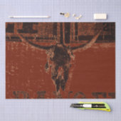 Land Western Bull Skull Rust Red  Tissuepapier (Craft)