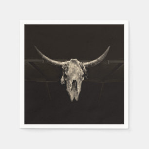 Land Western Bull Skull Rustic Antiek Servet