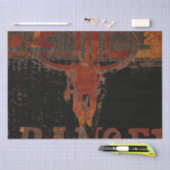 Land Western Bull Skull-script  Tissuepapier (Craft)